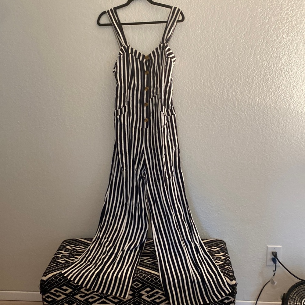 Free People wide leg romper